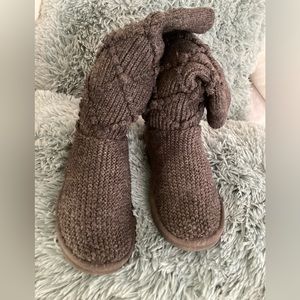 Ugg sweater knit boots.